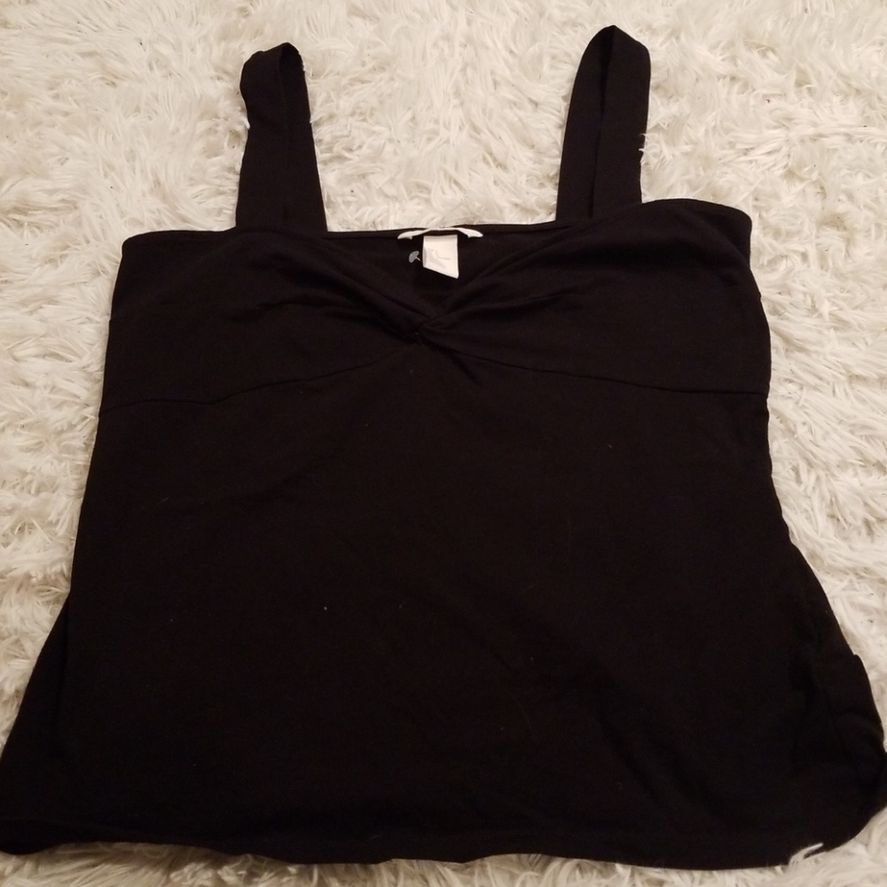 Black h&m tank size LG w/twist front
